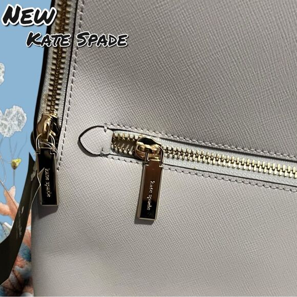 NEW Kate Spade New York “Leila” Saffiano Leather Backpack – Pale Sapphire (Light main image 12